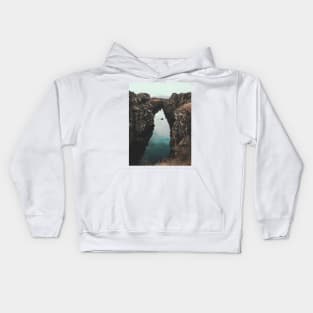 My heart stayed in Iceland - landscape photography Kids Hoodie